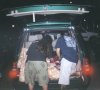 Unloading stuff from the Ulysse